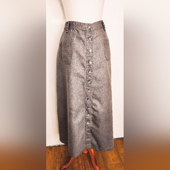BE GIRL BUTT LIFTER DENIM MAXI SKIRT - Picture 3 of 10